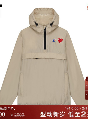 IT CDG PLAY COMME des GARÇONS川久保玲情侣连帽上衣套头半拉链