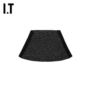 时尚 质感拼接伞裙短裙03CH03XM 半身裙A字裙新款 bone女装 rag