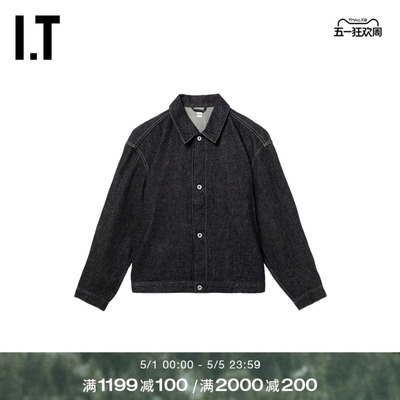 ITBLURHMS翻领牛仔夹克
