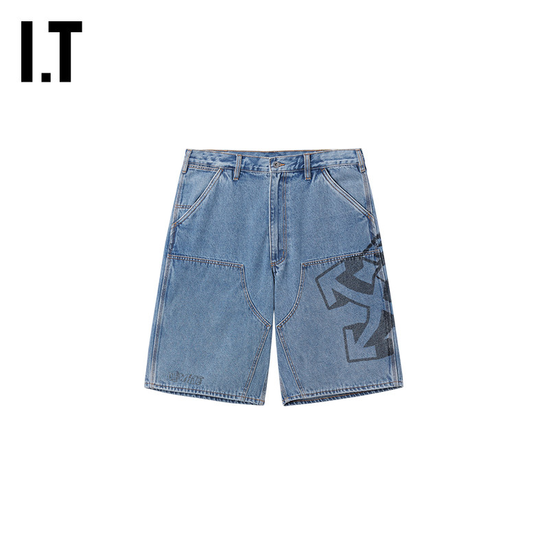 OFF-WHITE™宽松牛仔短裤