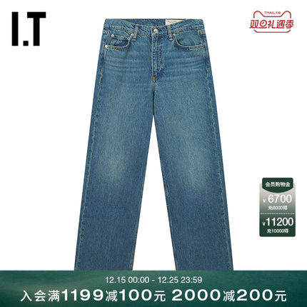 IT rag & bone女装牛仔裤长裤新款时尚简约宽松水洗直筒裤J3825XQ