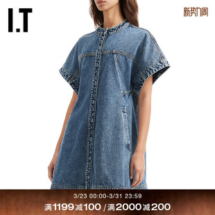 3.1 牛仔连衣裙新款 Phillip 短袖 时髦复古廓形水洗短裙 Lim女装