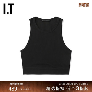 修身 LANG女装 圆领背心新品 时尚 露脐内搭0503XK 靓丽短款 HELMUT