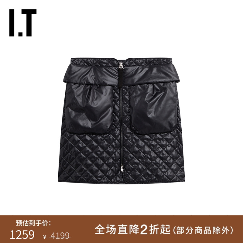 ithelmutlang女装半身裙格纹