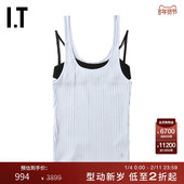 性感甜辣叠层上衣22J048XN 假两件吊带背心新款 THE ATTICO女装