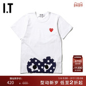 COMME 新品 des PLAY女装 T恤2019秋季 GARÇONS 短袖 爱心235XA