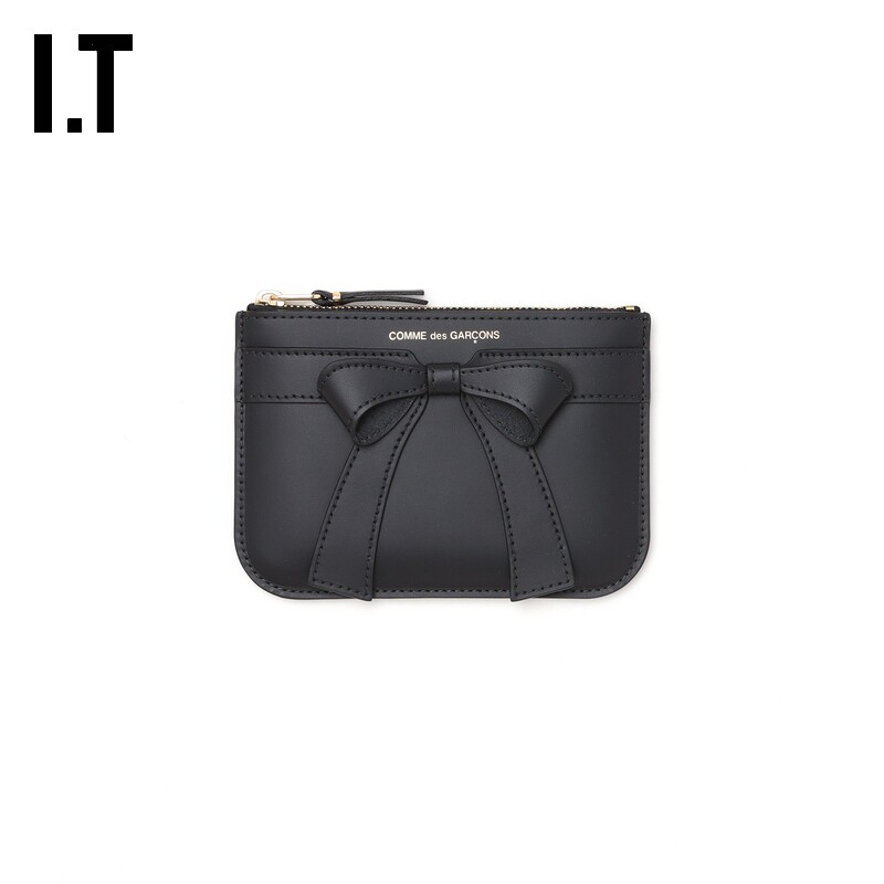 IT CDG COMME des GARCONS Wallet女款拉链钱包时尚质感皮质卡包