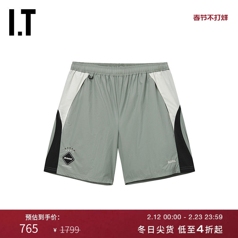 IT F.C.REAL BRISTOL男装拼色运动短裤新款活力动感休闲裤252014M