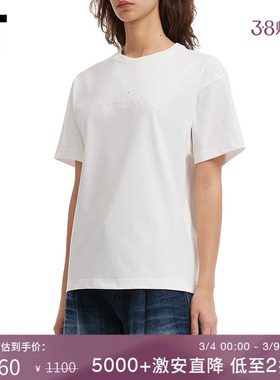 IT ADER error女装圆领短袖T恤新款基础简约logo装饰半袖S002OWXP