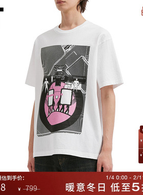 IT C.E男装宽松短袖T恤新款潮流酷感图案印花圆领半袖S28T11MP