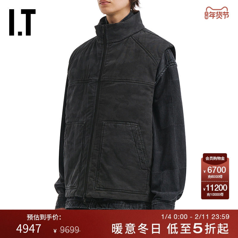 IT JUUN.J男装立领拉链马甲新款帅气型男两面穿背心外搭939P81MP,男装,羽绒马甲,淘宝优惠券,粉丝福利购,淘宝优惠卷