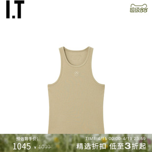 IT MARINE SERRE女装圆领背心新款甜酷修身内搭打底衫WTT014XQ