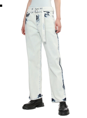 IT Proenza Schouler女装牛仔长裤新款时尚帅气磨白直筒裤38014C