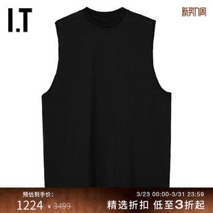 潮酷运动风无袖 宽松圆领背心新款 Owens男装 上衣108RIGMP Rick