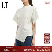 VETEMENTS女装 短袖 T恤新款 时尚 质感纯色收腰合身上衣TR590IXP