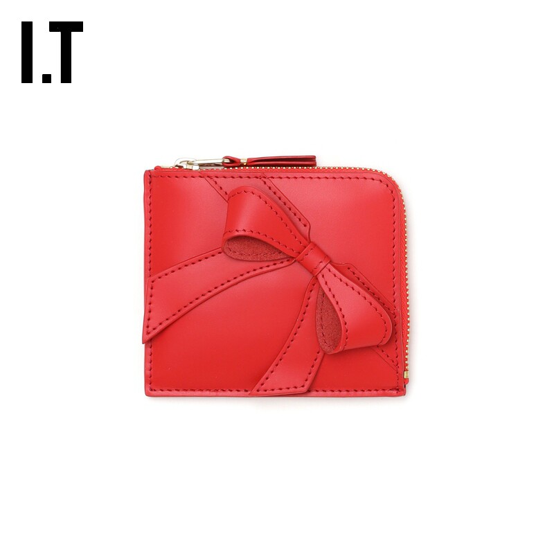 IT CDG COMME des GARCONS Wallet女款拉链零钱包时尚质感卡包