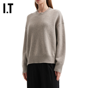IT LouLou Studio女装圆领针织衫新款简约质感山羊绒毛衣针织上衣