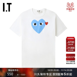 COMME PLAY des GARCONS川久保玲情侣爱心logo装 T恤 饰短袖 CDG