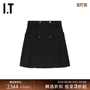 时尚 褶裥半身裙新品 Rocha女装 学院派百褶短裙310297XL Simone