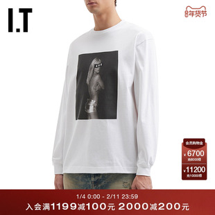 IT GOD SELECTION XXX男装宽松长袖T恤新款圆领上衣内搭26LT04MQ