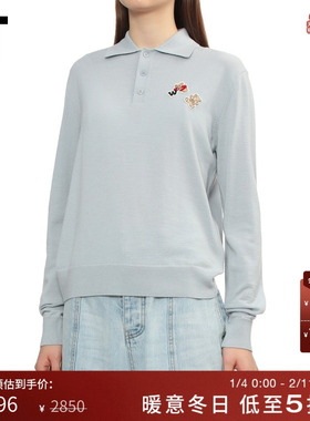 IT We11Done女装polo领针织衫新款简约可爱合身翻领薄毛衣679WGY