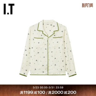 新款 衬衫 翻领长袖 清新睡衣风满幅图案刺绣上衣SH022MQ BODE男装