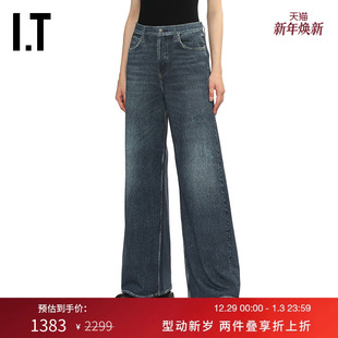 bone女装 阔腿裤 牛仔裤 简约休闲宽松长裤 新款 RC1125XP rag