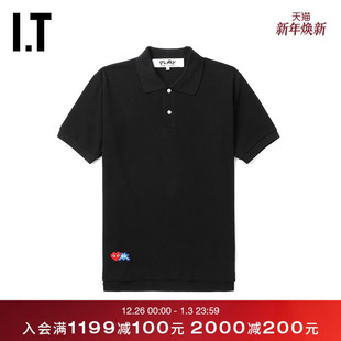 COMME des 简约时尚 CDG polo衫 PLAY 短袖 GARÇONS川久保玲男装