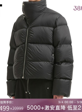 IT Rick Owens男装立领斜拉链羽绒服新款简约潮流绗缝羽绒外套