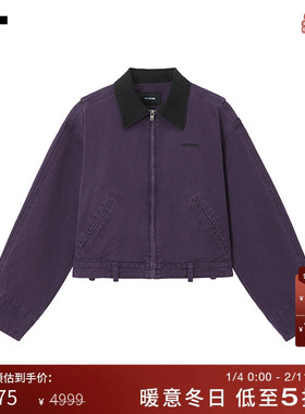 IT We11Done女装短款翻领拉链夹克新款时髦帅气工装外套024WPPXP