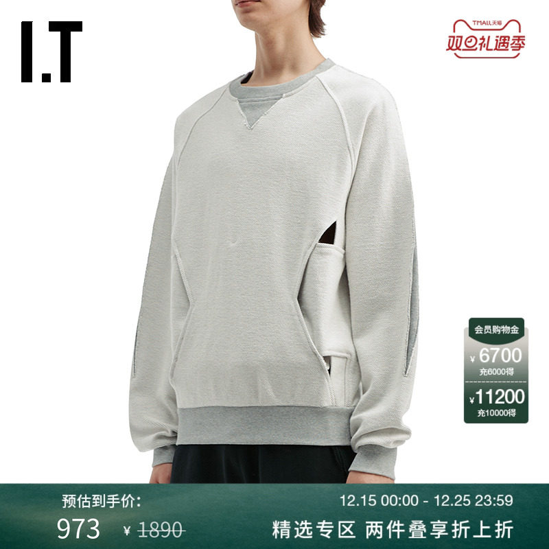 ITNULLUS圆领卫衣潮流设计感