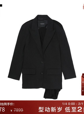 IT pushBUTTON女装西装夹克新品时尚摩登扭结设计拼接外套20107WX