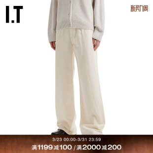 bone女装 阔腿裤 牛仔裤 简约质感宽松长裤 新款 EC2786XQ rag