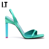 时髦摩登方头饰绊带高跟凉鞋 015028I 高跟鞋 新品 THE ATTICO女款