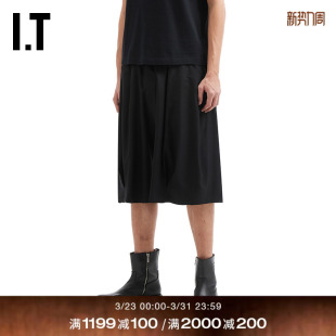 新款 宽松百慕大短裤 复古型男阔腿裤 西装 6SSP14MQ 裤 KHOKI男装