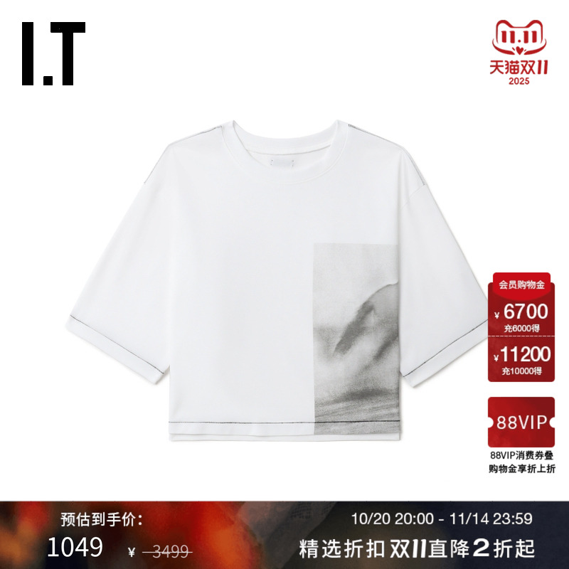 ITDDEMOO落肩半袖T恤