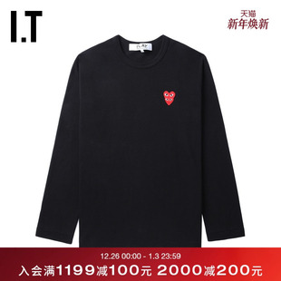 COMME PLAY des GARCONS川久保玲情侣纯色长袖 简约 T恤时尚 CDG