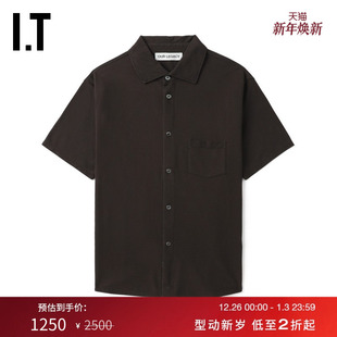 OUR 新款 LEGACY男装 衬衫 简约复古翻领上衣M226ADMO 纯色短袖