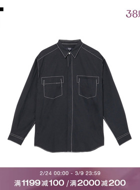 IT CDG COMME des GARCONS HOMME男装宽松纯色长袖衬衫时尚型男