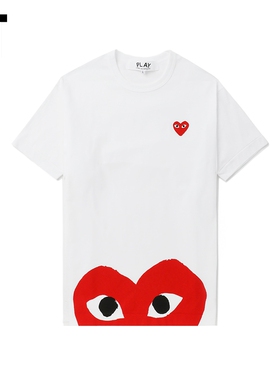 IT CDG PLAY COMME des GARCONS川久保玲情侣爱心logo装饰短袖T恤