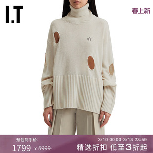 IT OFF-WHITE™女装高领镂空针织衫毛衣023101XH