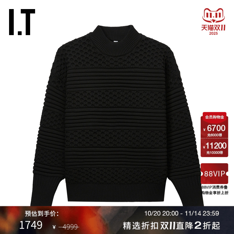 ITCFCL小圆领针织衫复古质感