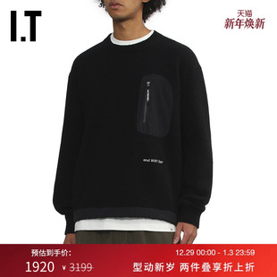 圆领针织上衣新款 wander男装 潮流有型饰口袋毛衣284069MP and