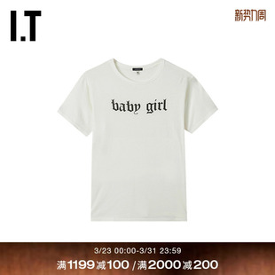 R13女装 字母印花休闲半袖 圆领短袖 简约个性 R13WK0XQ T恤新款