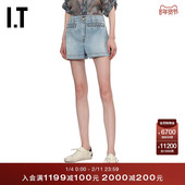 休闲风水洗磨白牛仔裤 2727AR 新款 时尚 ZIMMERMANN女装 牛仔短裤