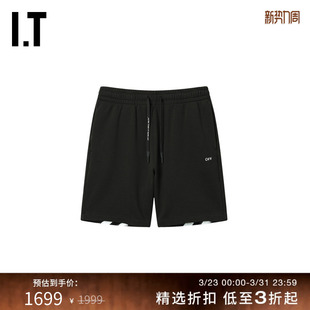 运动短裤 新款 酷感活力斜纹装 饰卫裤 OFF 休闲裤 WHITE™情侣装