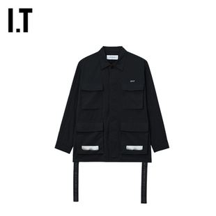 翻领工装 新款 夹克酷感街潮多口袋休闲外套 WHITE™情侣装 OFF