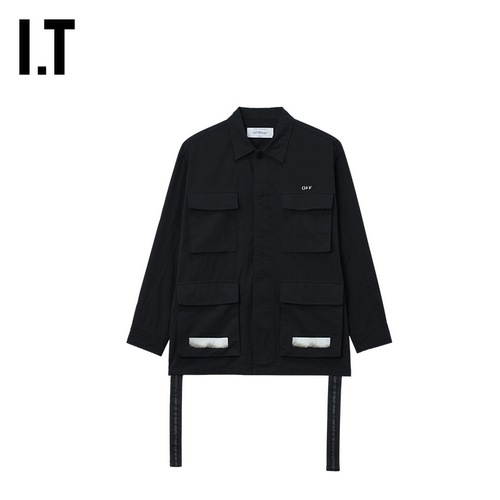 OFF-WHITE™情侣装新款翻领工装夹克酷感街潮多口袋休闲外套
