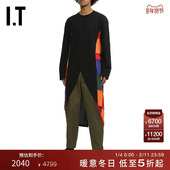 CDG HOMME COMME des GARCONS PLUS男装 圆弧下摆开叉长T恤上衣