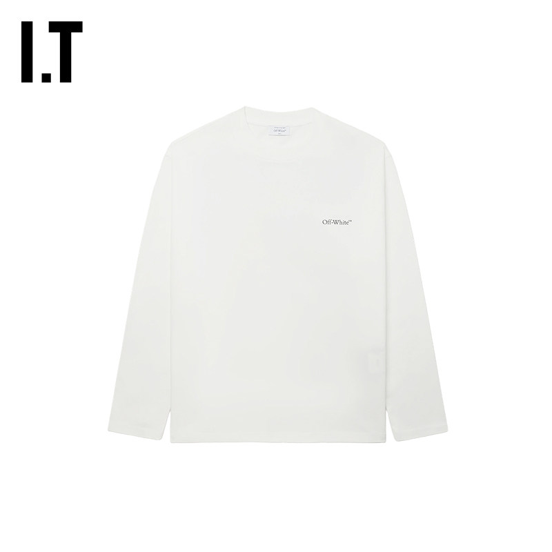 OFF-WHITE&trade;情侣装宽松圆领卫衣长袖T恤